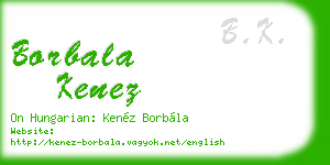borbala kenez business card